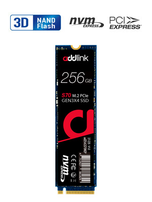 addlink S70 256GB NVMe PCIe Gen3x4 M.2 2280 SSD Internal Solid State Drive