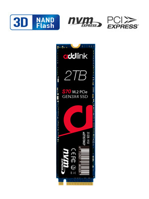 addlink S70 2TB NVMe PCIe Gen3x4 M.2 2280 SSD Internal Solid State Drive