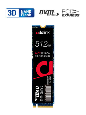 addlink S70 512GB NVMe PCIe Gen3x4 M.2 2280 SSD Internal Solid State Drive